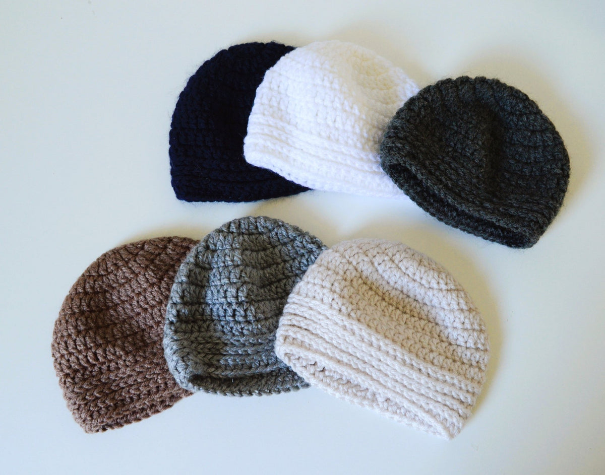 Baby Crochet Beanie - Gray