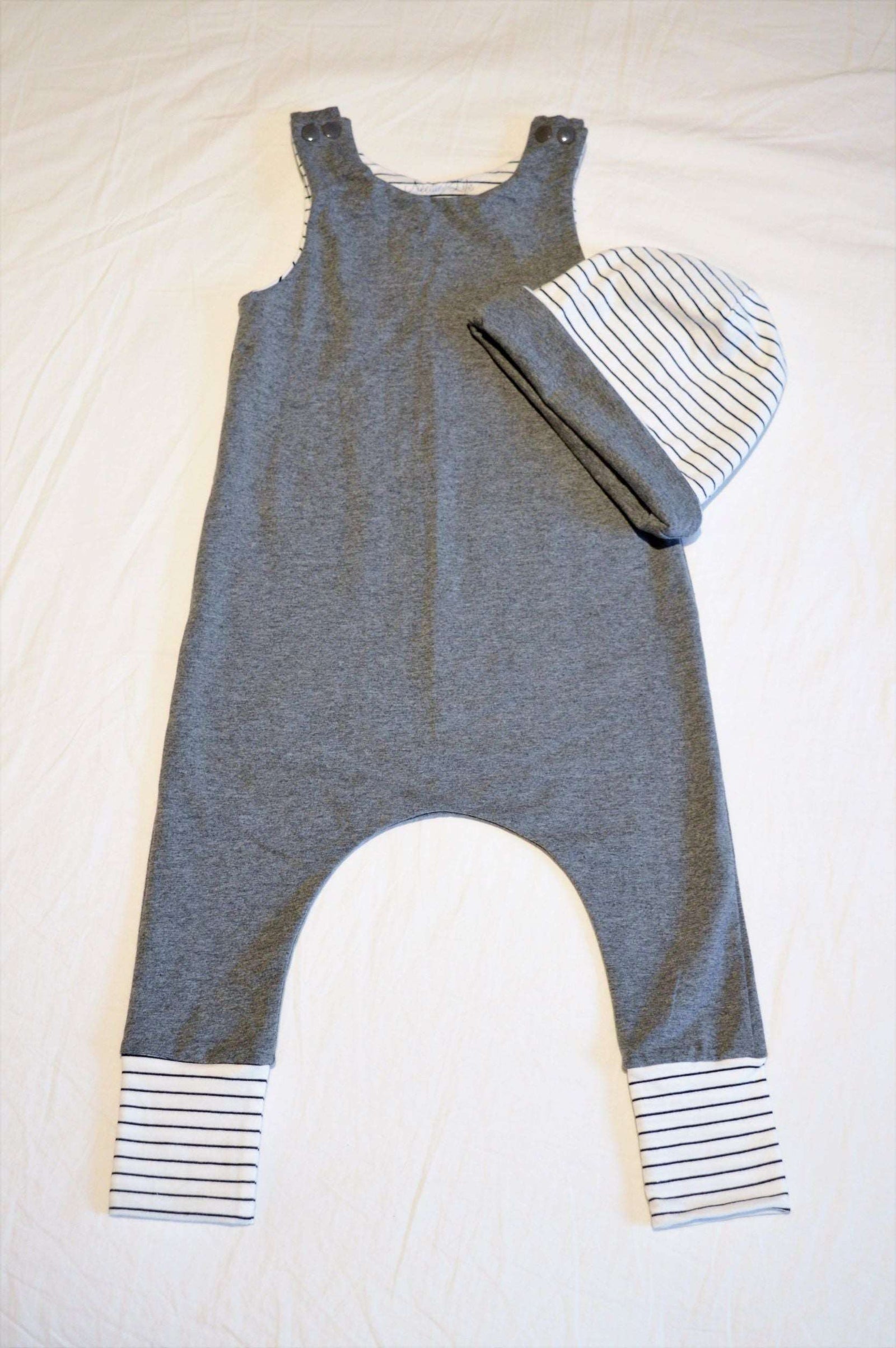 Gray Romper Set - 12 - 18 months