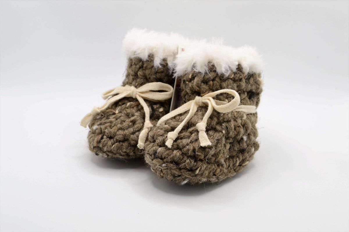 Cozy Baby Booties - Brown