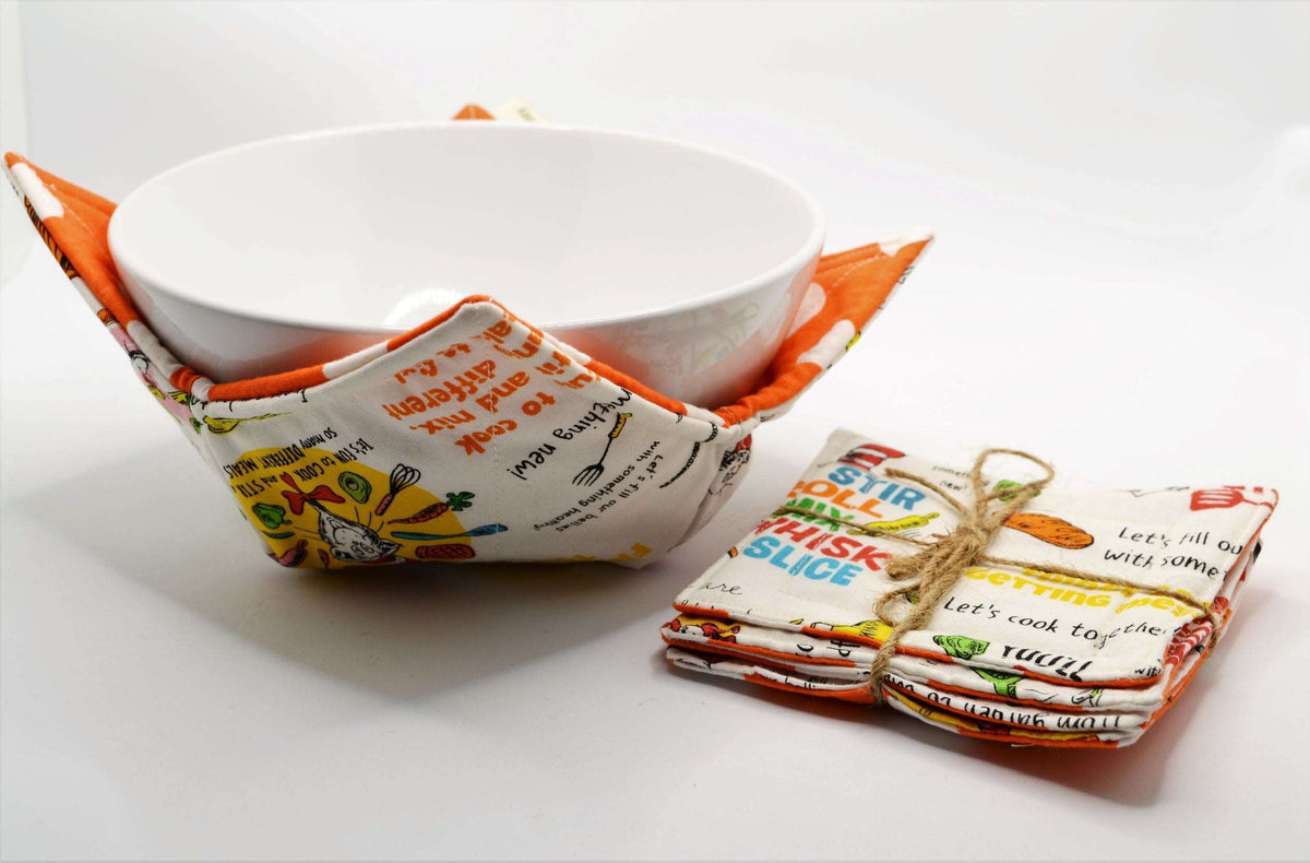 Bowl Cozy and Coaster Set - Cat in the Hat