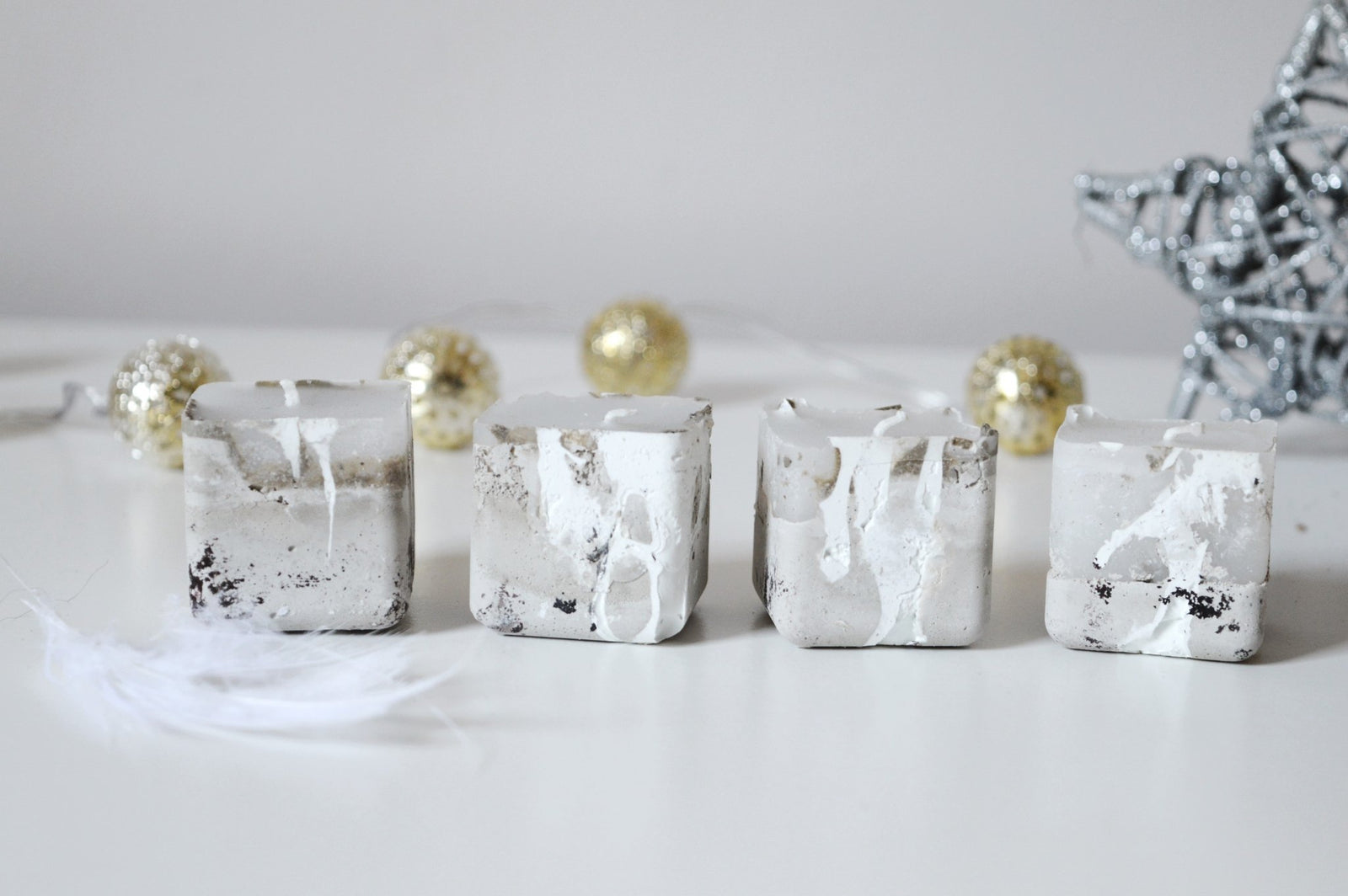 Mini Cube Candles - White
