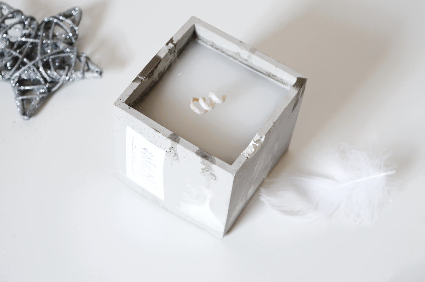 Square Candle - White