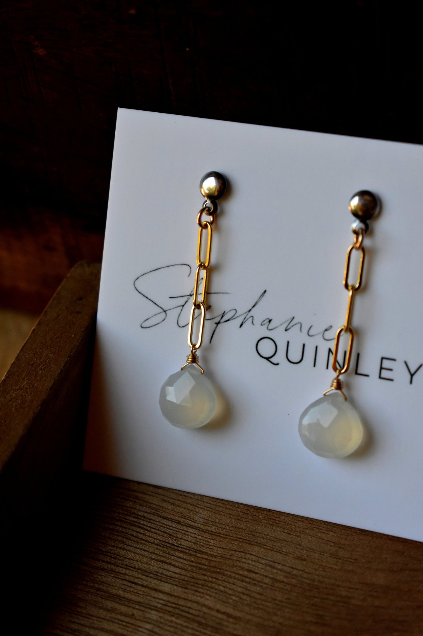 Boucles d'oreilles Lady Calcédoine