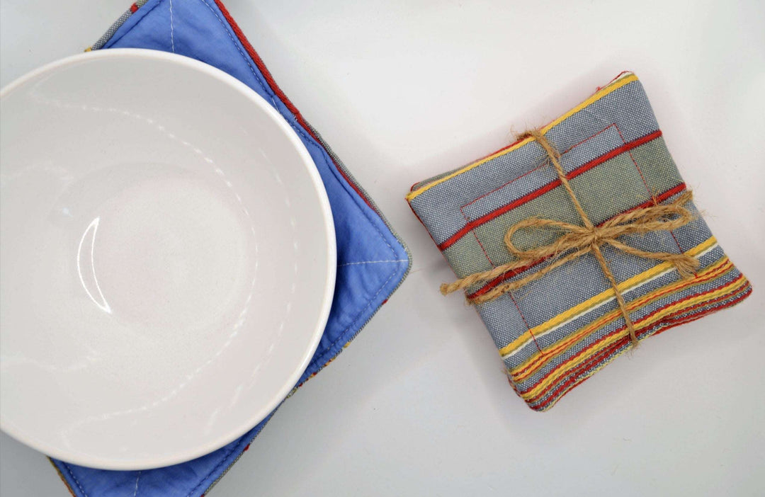 Bowl Cozy and Coaster Set - Stripes