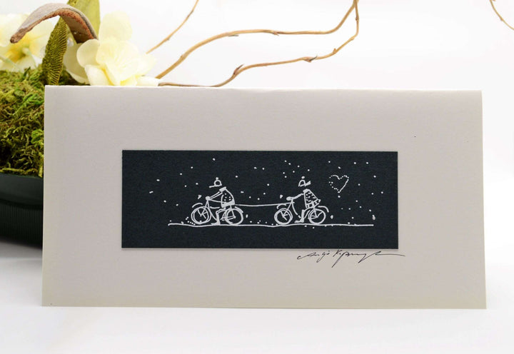 Cyclist Greeting Card