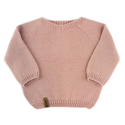 Baby Merino Wool Sweater - Pink / 6 months