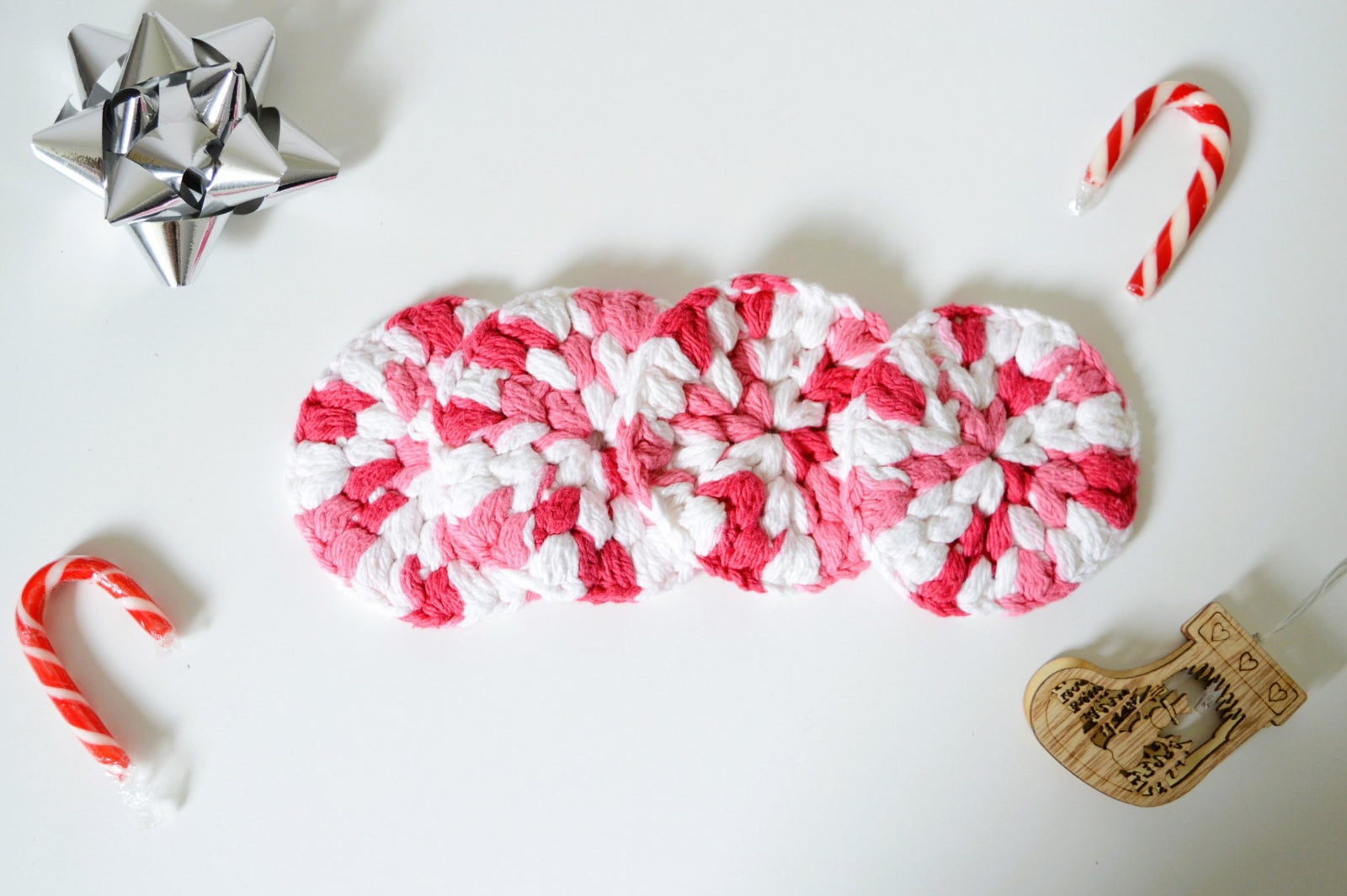 Cotton Face Rounds - Candy Cane