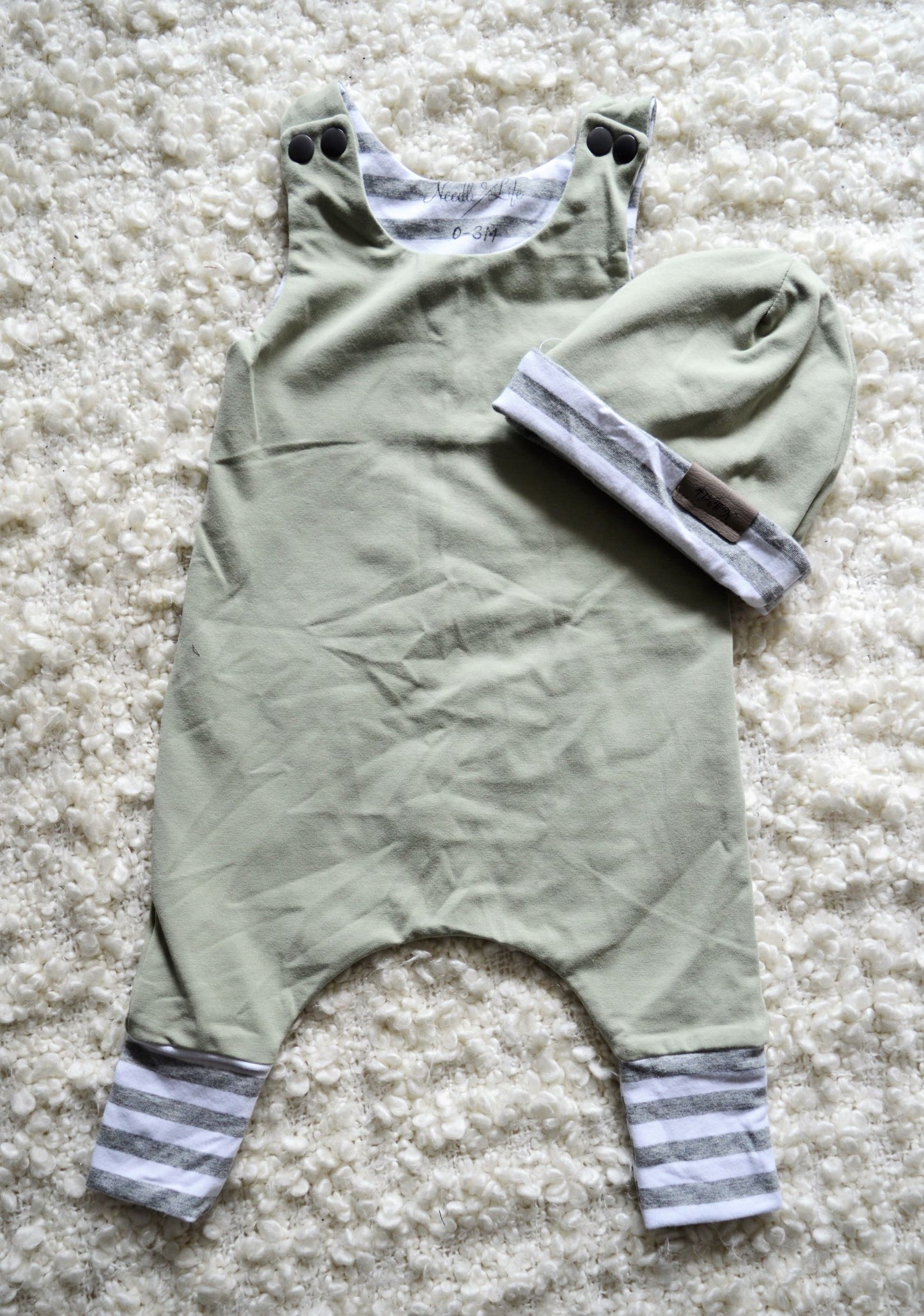 Sage Green Romper Set 0-3 months