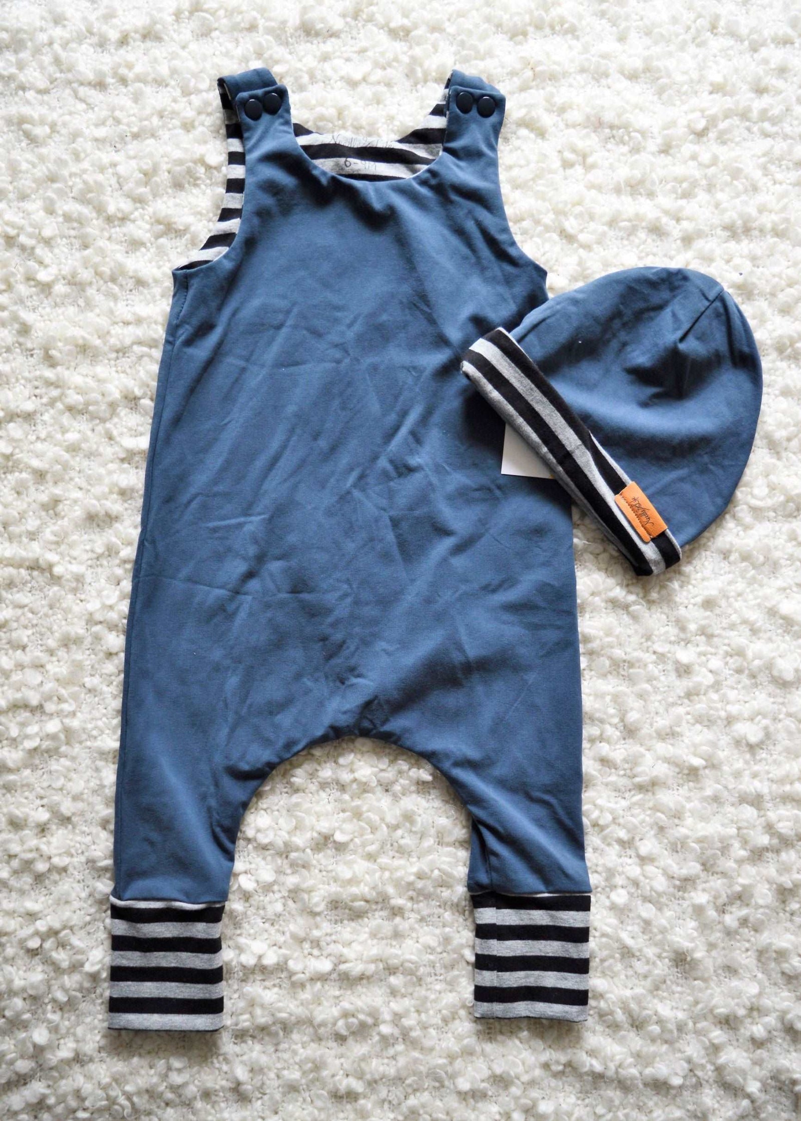 Blue Romper Set - 6 - 9 months