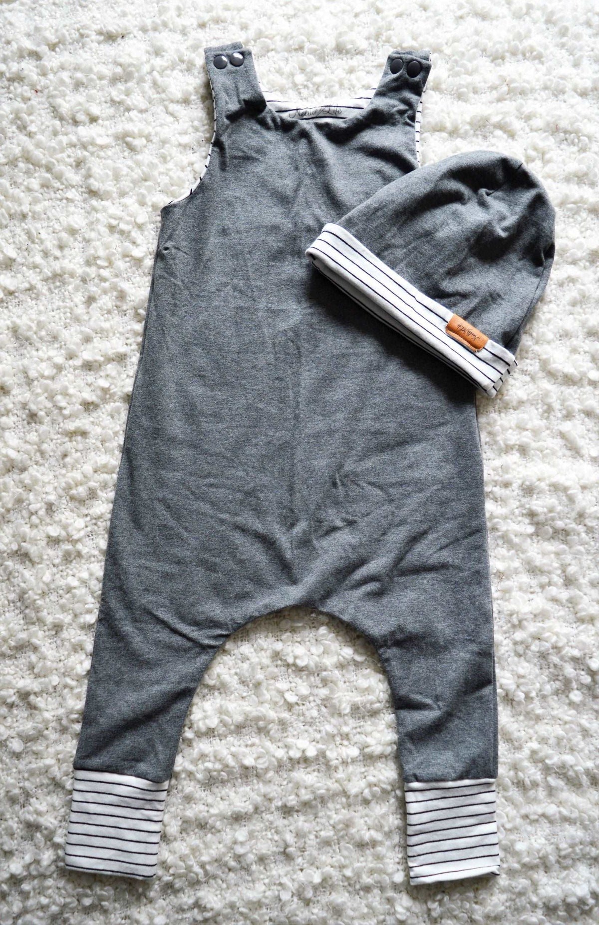 Gray Romper Set - 12 - 18 months