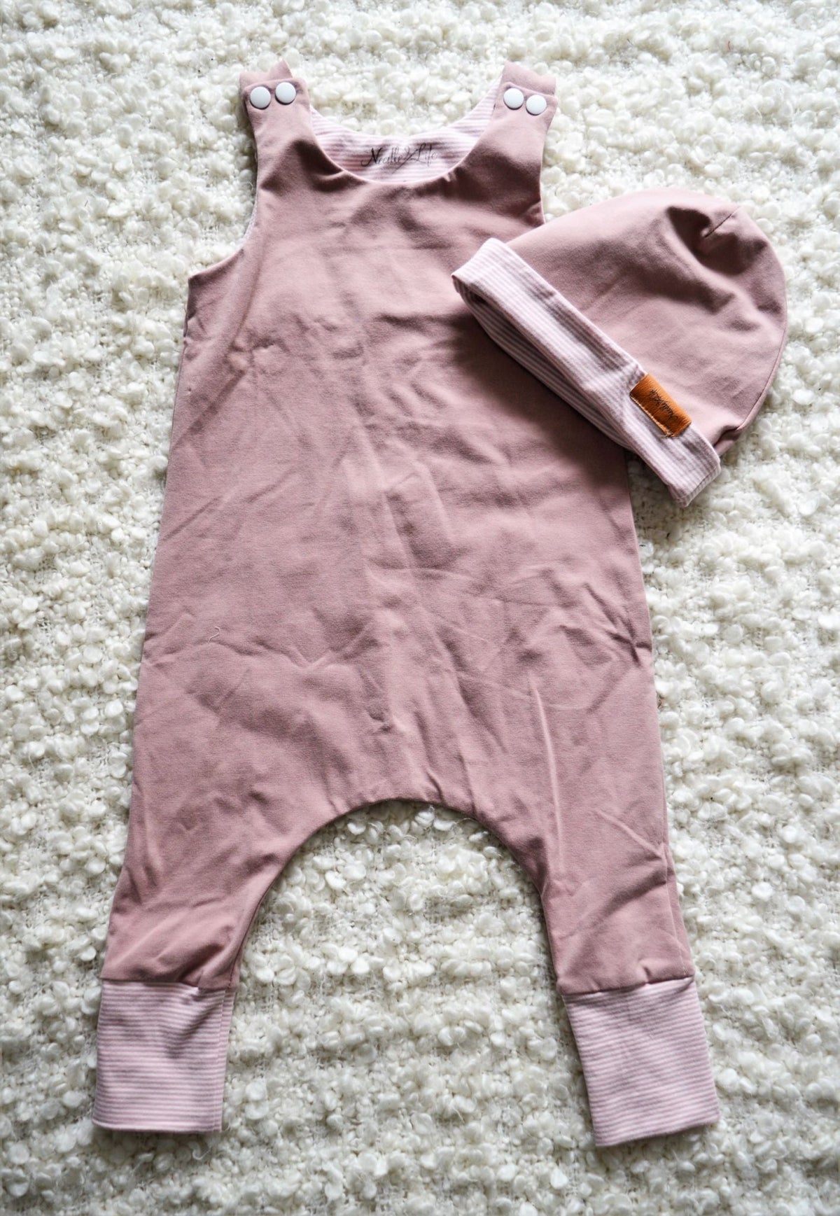 Rose Taupe Romper Set - 6 - 9 months