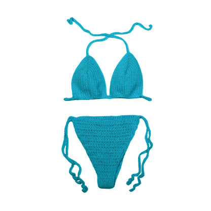 Crochet Bikini Bottom - Lagoon Blue