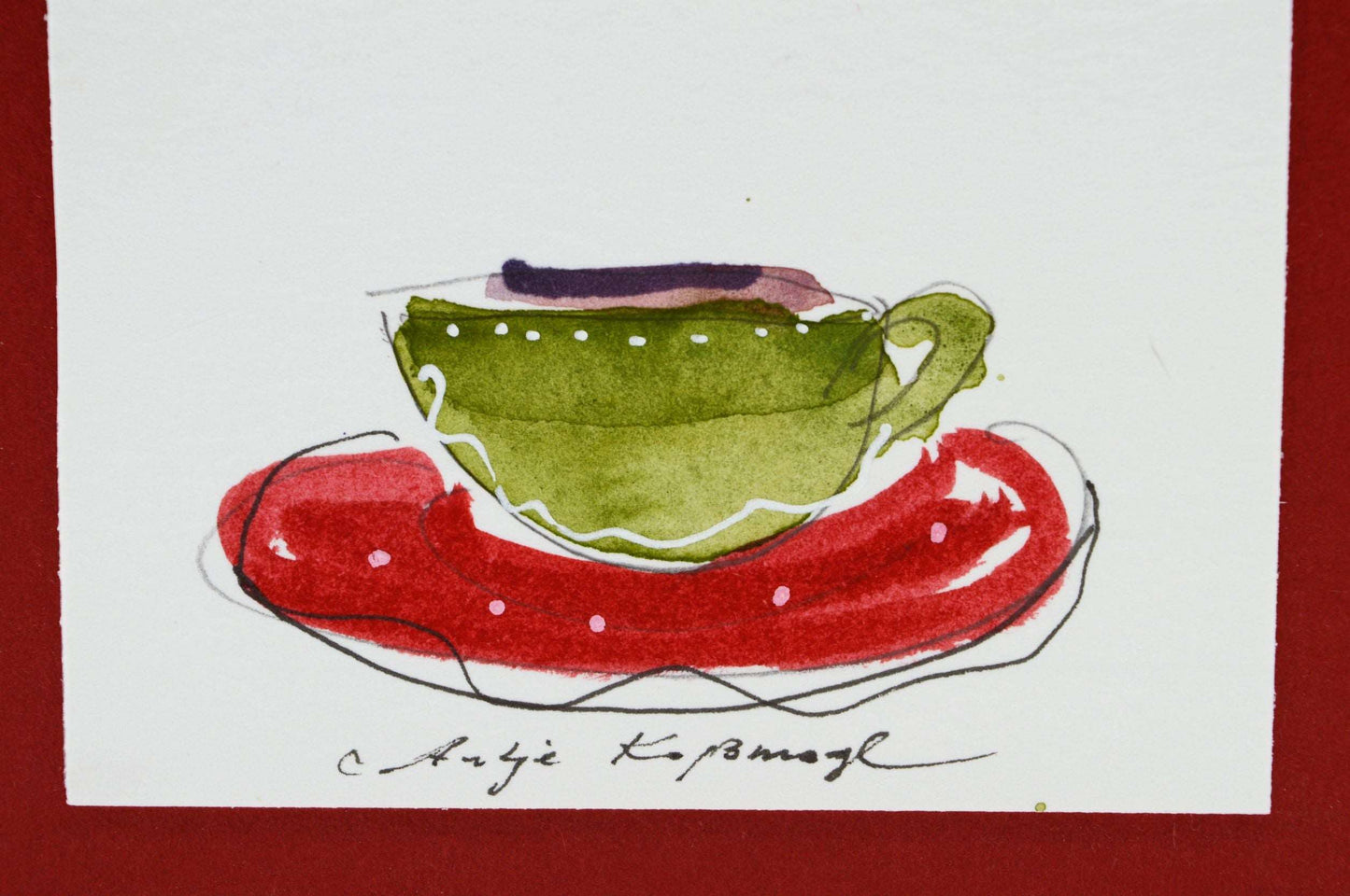 Coffee/Tea Cup Greeting Card Antje Koßmagk