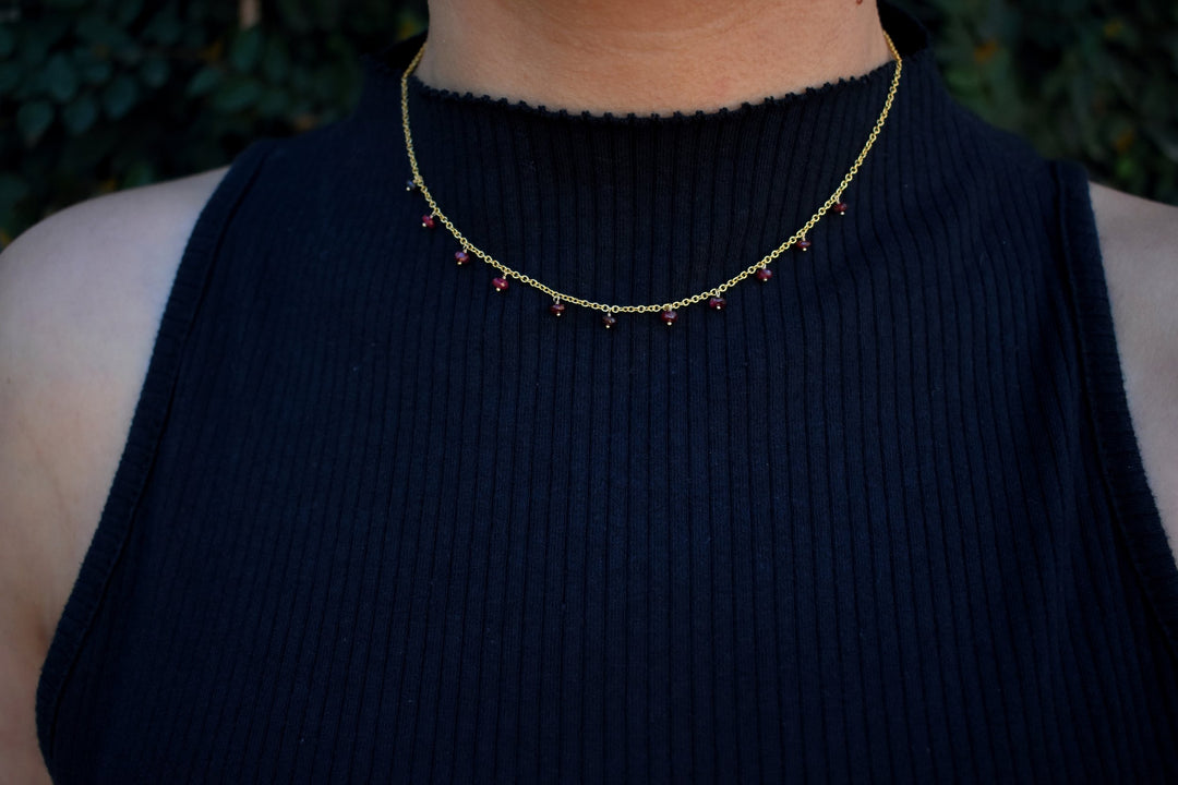 Piper Choker - Pink Ruby