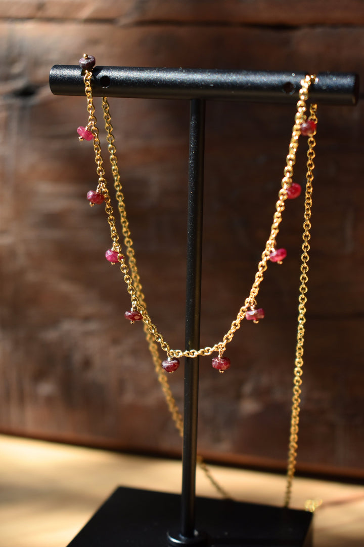 Piper Choker - Pink Ruby