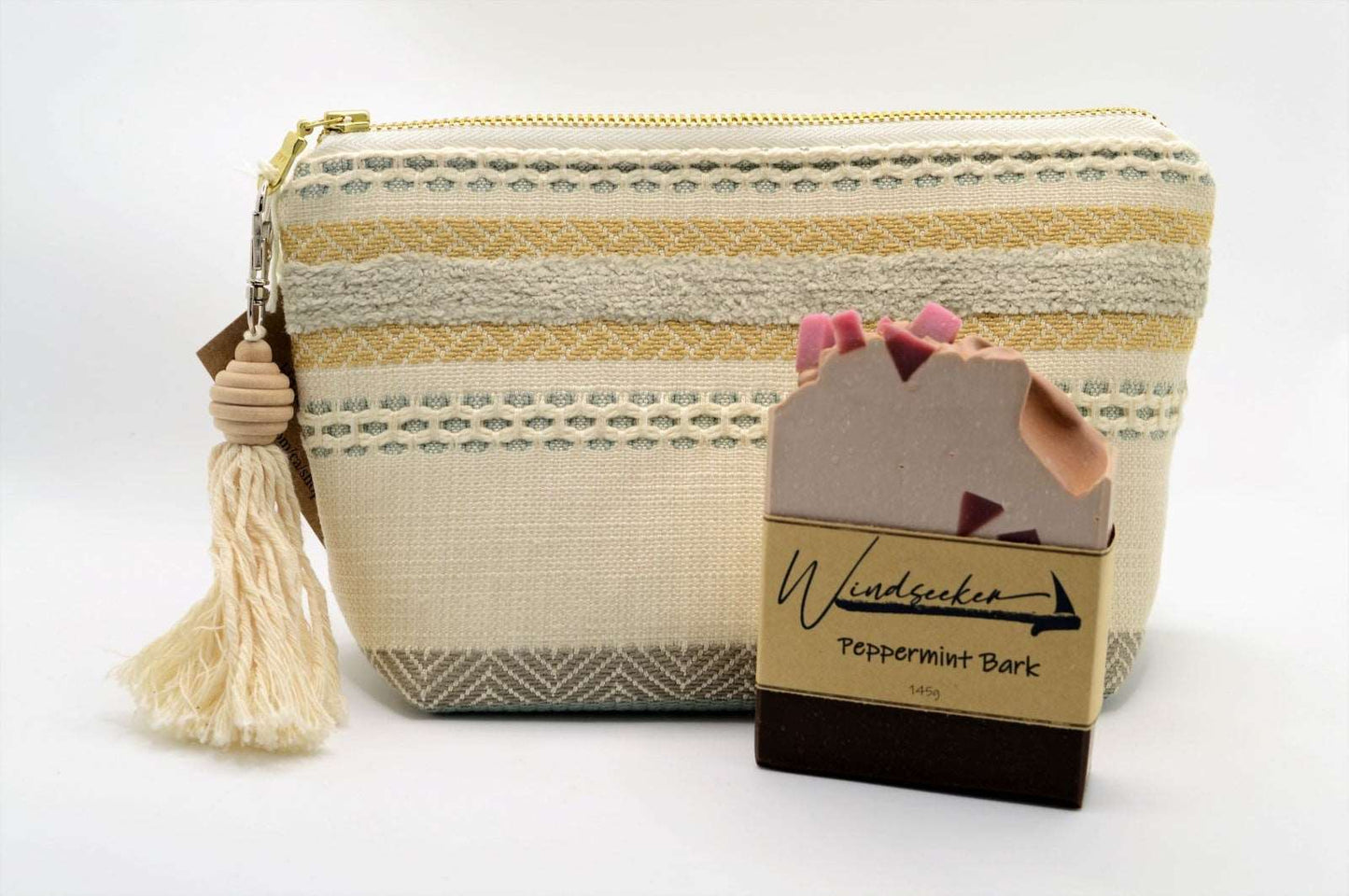 Cosmetic Bag with Pockets - Stripes GarKnit & Purl