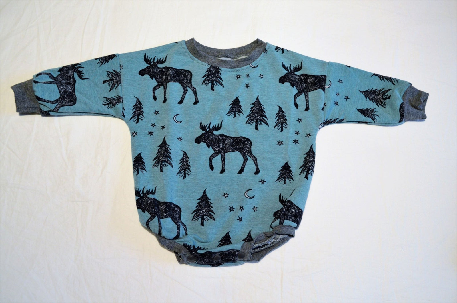 Moose Sweater Romper - 12 - 18 months