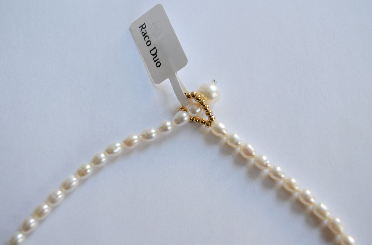 Pearl Necklace - Mid White Raco Duo