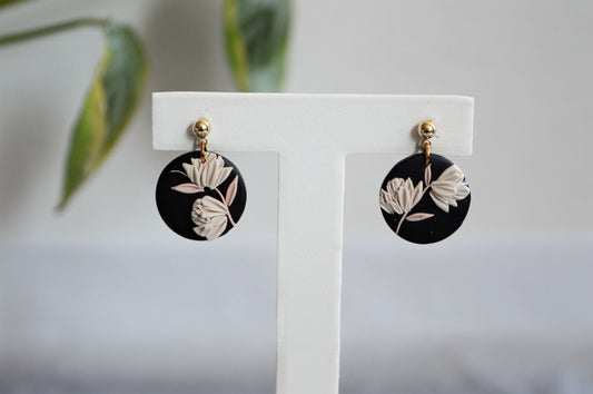 Mini Floral Clay Earrings - Guinness Island Meadow Clay