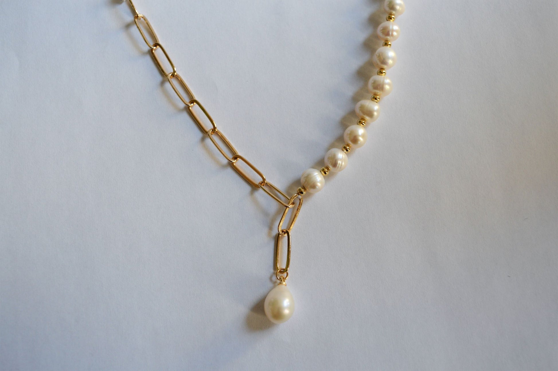 Pearl Necklace - Bold Duo Gold Raco Duo