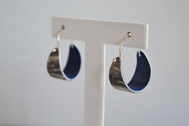Wasp Nest Hoop Earrings - Blue