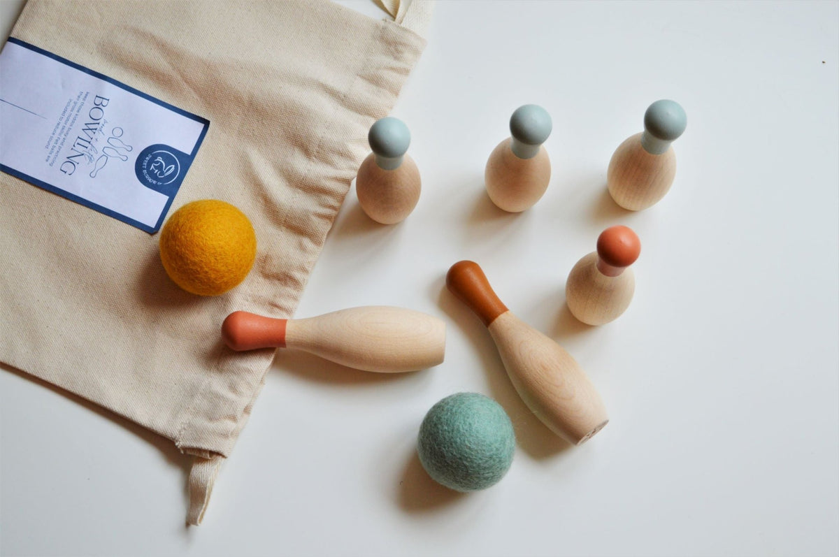 Wood Bowling Set