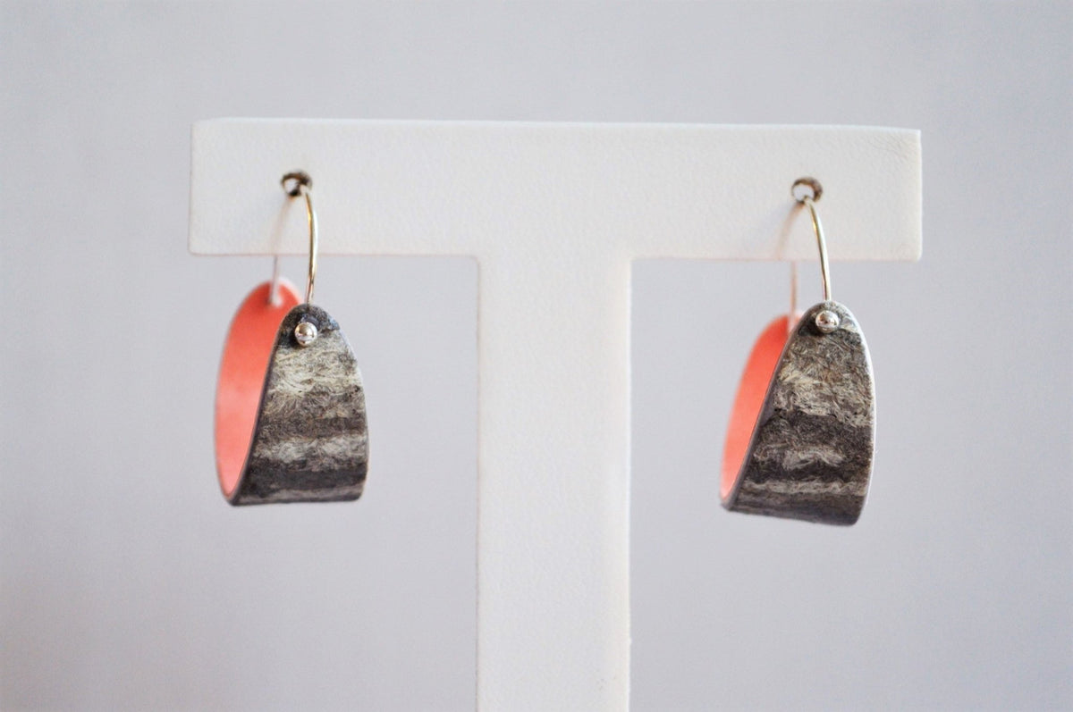 Wasp Nest Hoop Earrings - Pink