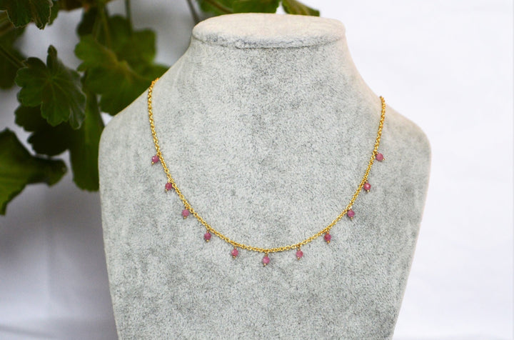 Piper Choker - Pink Ruby