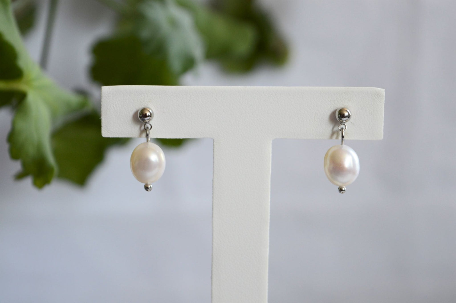 Pearl Earrings - Raindrop Silver