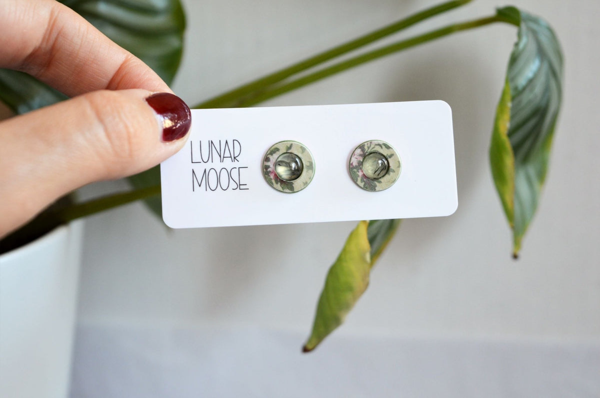 Paper Based Gemstone Studs