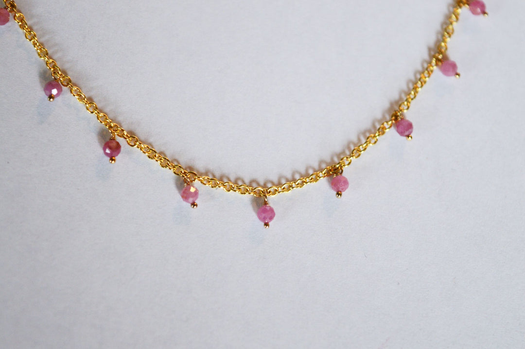 Piper Choker - Pink Ruby