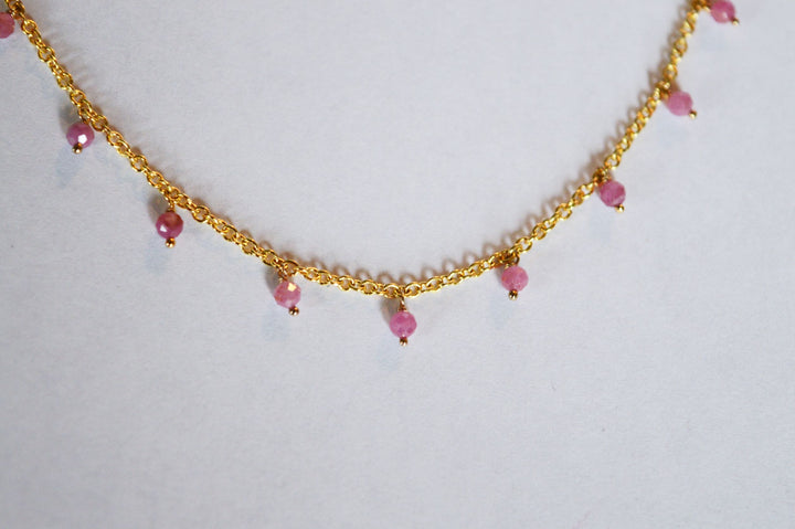 Piper Choker - Pink Ruby