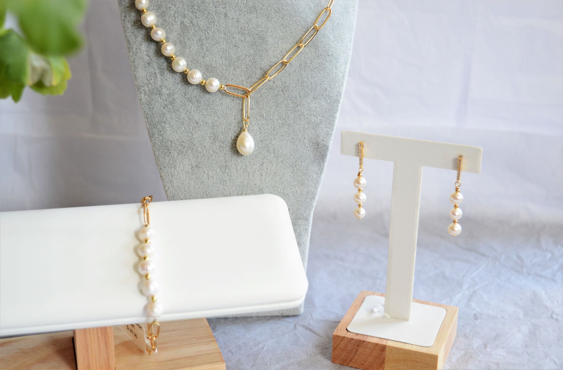 Pearl Necklace - Bold Duo Gold Raco Duo