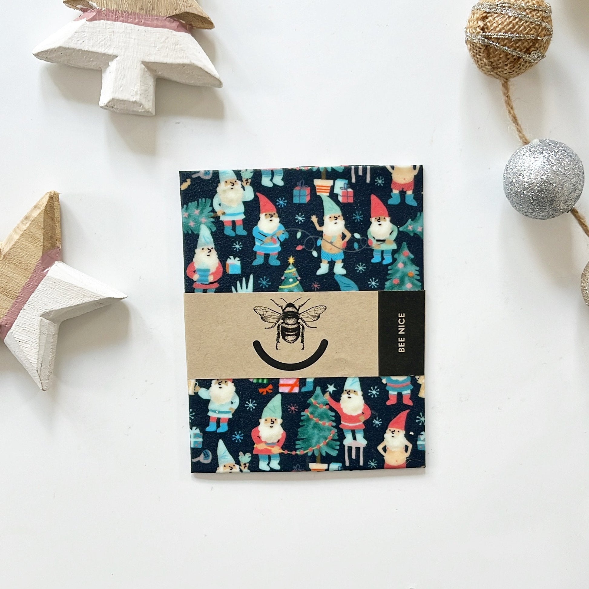 Beeswax Food Wraps - Holiday Gnome Bee Nice