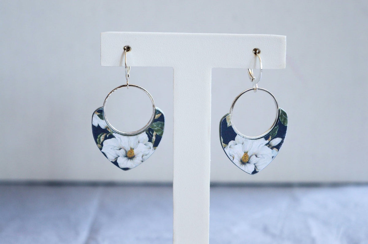 Paper Based Eclipse Earrings - Blue