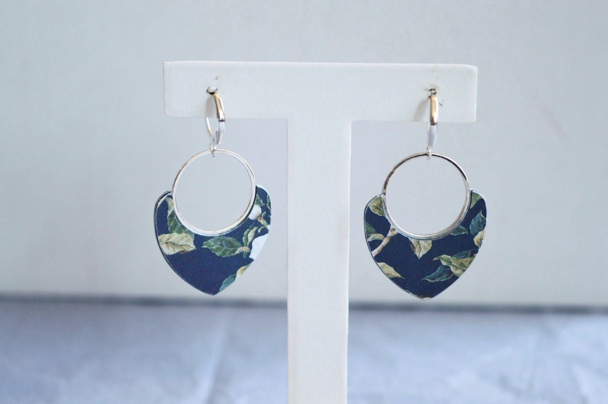 Paper Based Eclipse Earrings - Blue