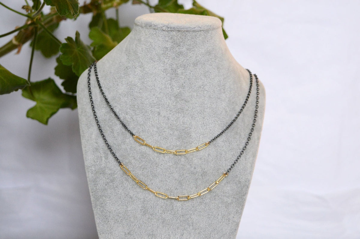 Zoe Necklace - Oxidized Silver