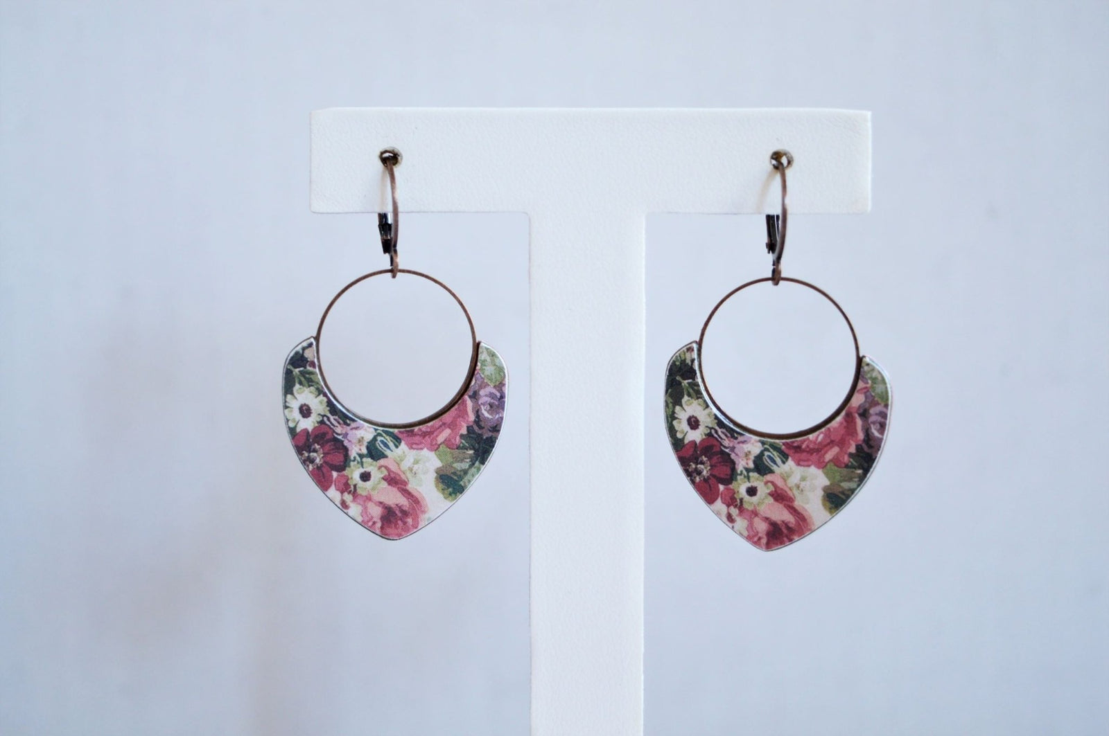 Paper Based Eclipse Earrings - Pink