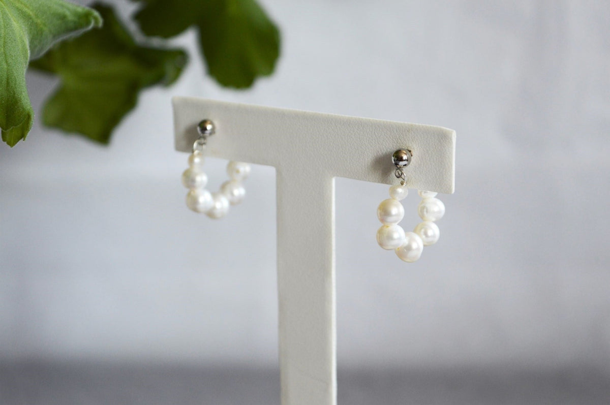 Pearl Earrings - Hoops