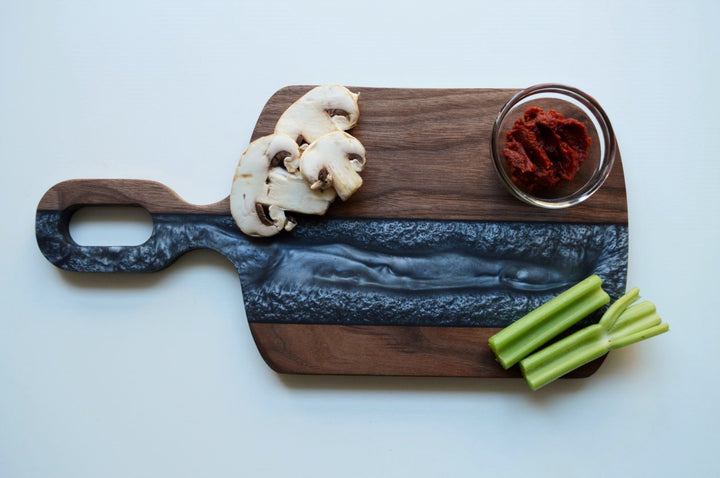 Serving Board - Charcoal Stream