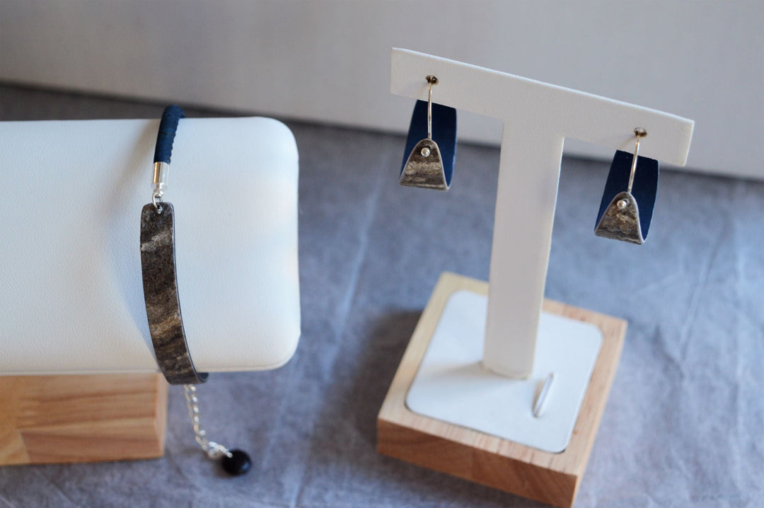 Wasp Nest Hoop Earrings - Blue