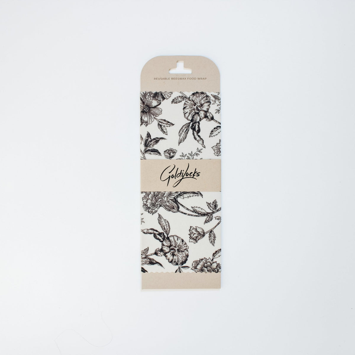 Medium Beeswax Food Wrap - Black Floral