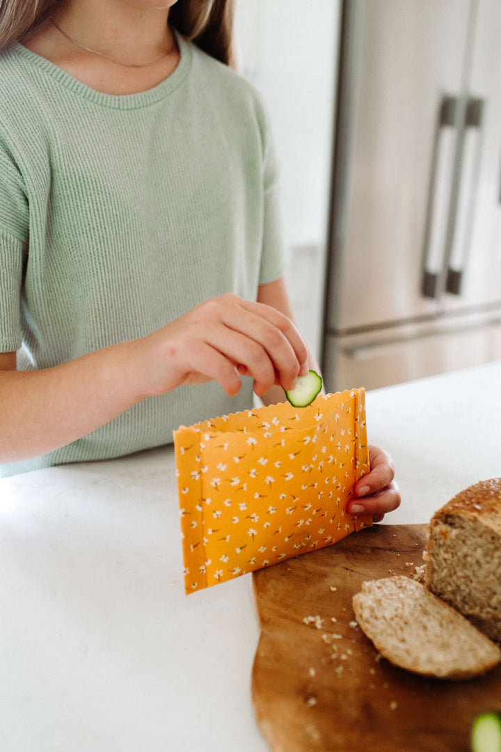 Beeswax Food Wrap Set - Golden Floral