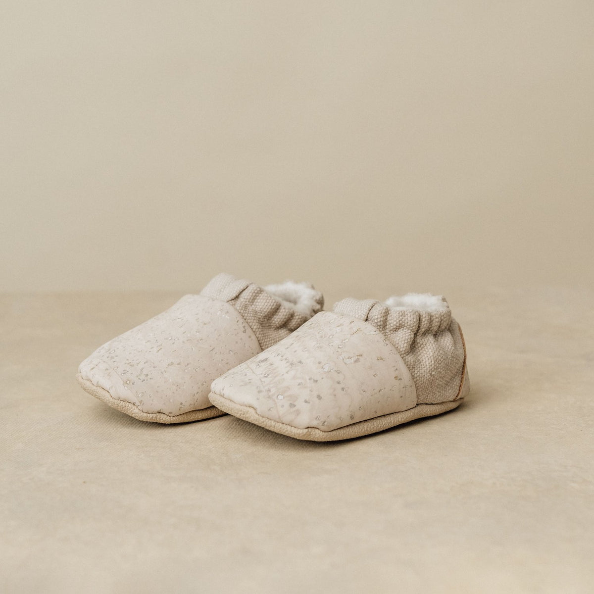 Baby Cork Slippers - Cream