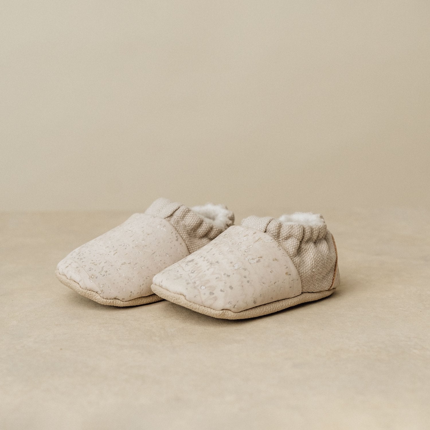 Cork Baby Slippers - Cream Soft Soul Footwear