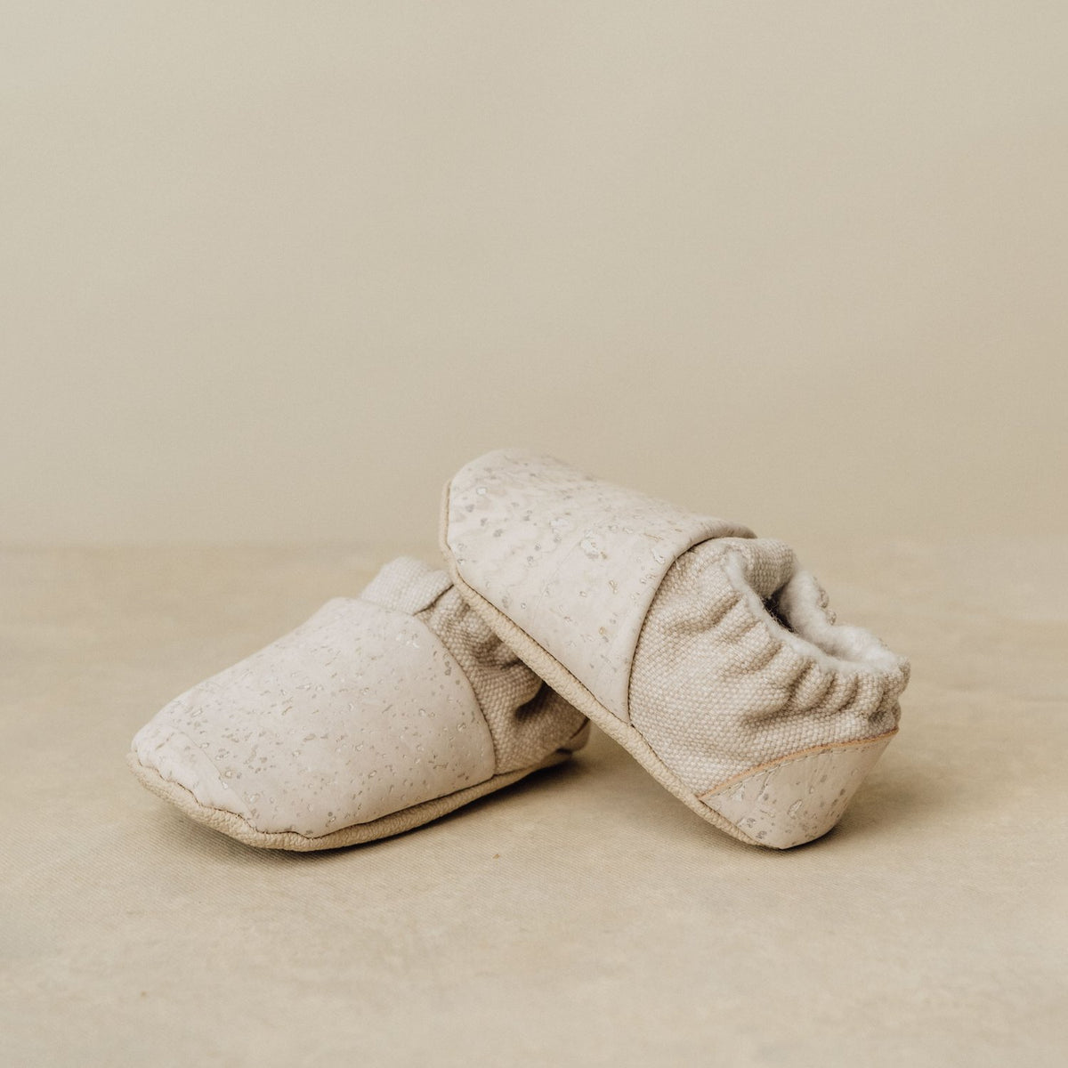 Baby Cork Slippers - Cream