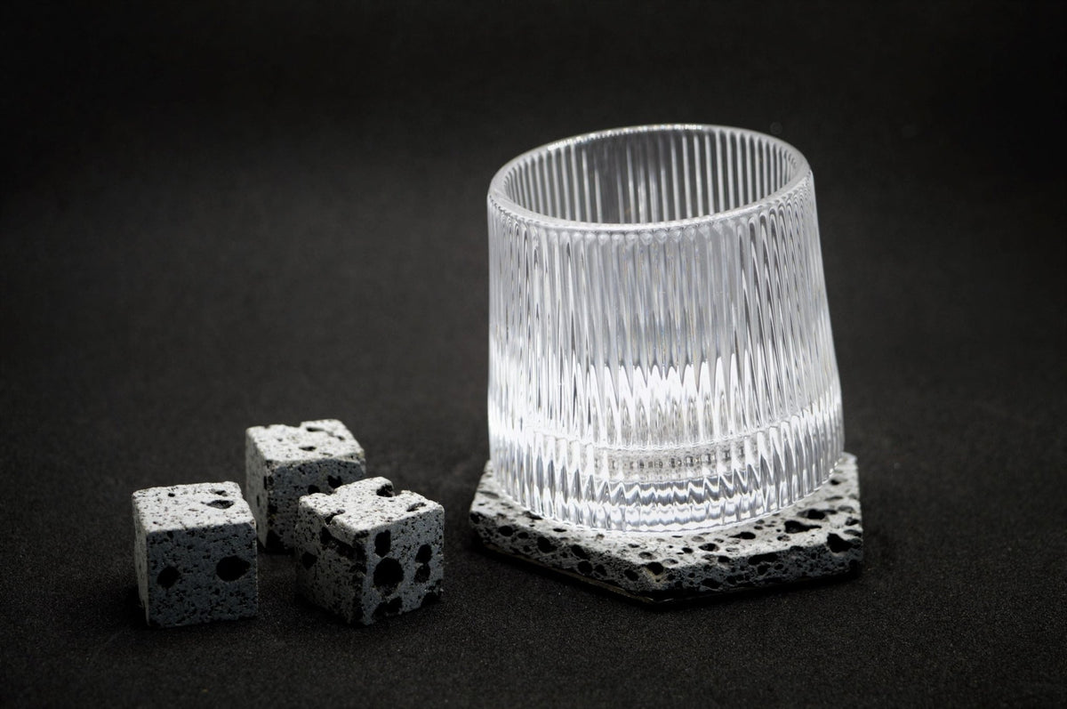 Wobble Whisky Glass Set - Lines
