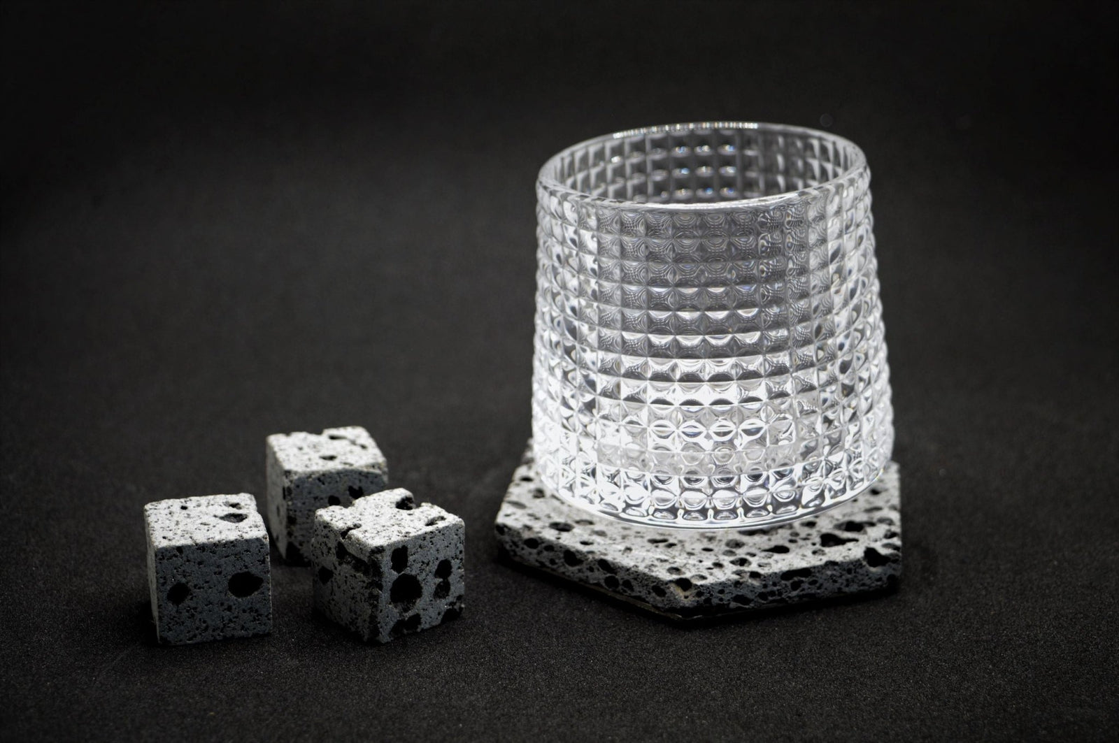 Wobble Whisky Glass Set - Small Squares