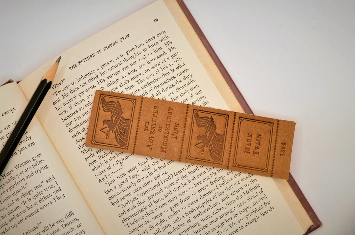 Leather Bookmark - The Adventures of Huckleberry Finn