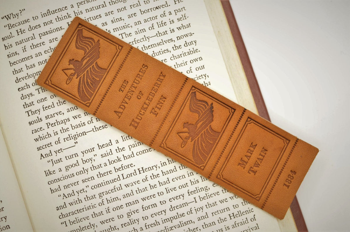 Leather Bookmark - The Adventures of Huckleberry Finn